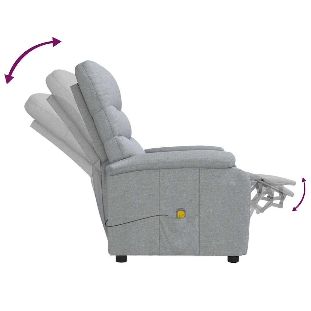 Fauteuil de massage Gris clair Tissu - XIOS