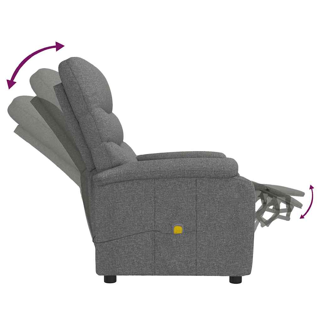 Fauteuil de massage Gris foncé Tissu - XIOS