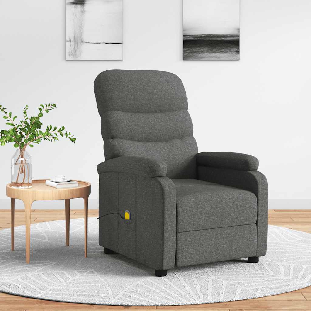 Fauteuil de massage Gris foncé Tissu - XIOS