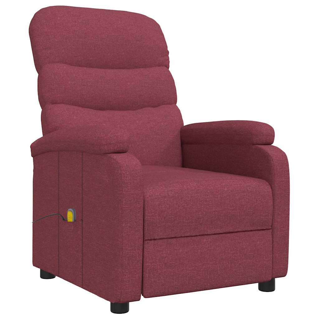 Fauteuil de massage Rouge bordeaux Tissu - XIOS
