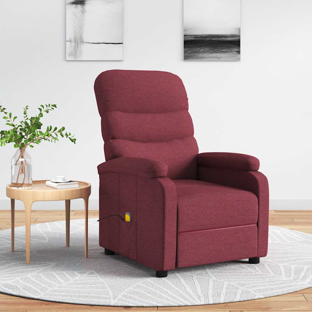 Fauteuil de massage Rouge bordeaux Tissu - XIOS