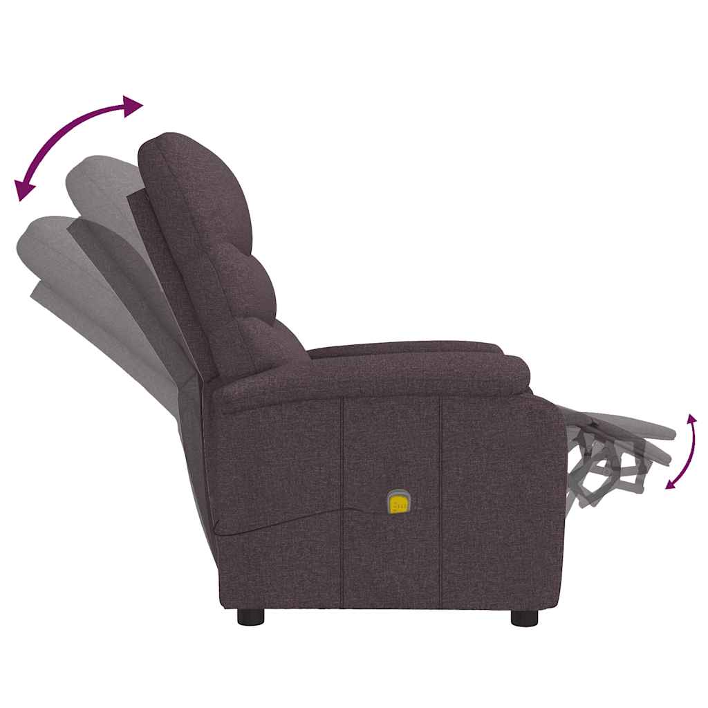 Fauteuil de massage Marron foncé Tissu - XIOS