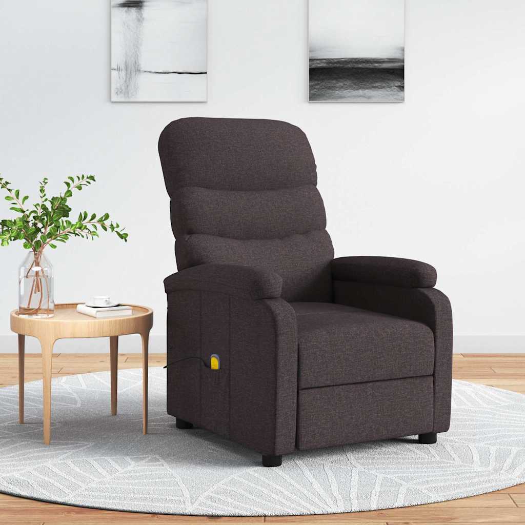 Fauteuil de massage Marron foncé Tissu - XIOS