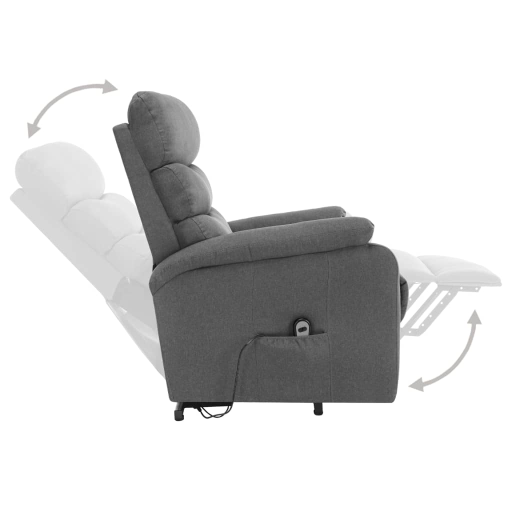 Fauteuil de massage inclinable Gris clair Tissu - XIOS