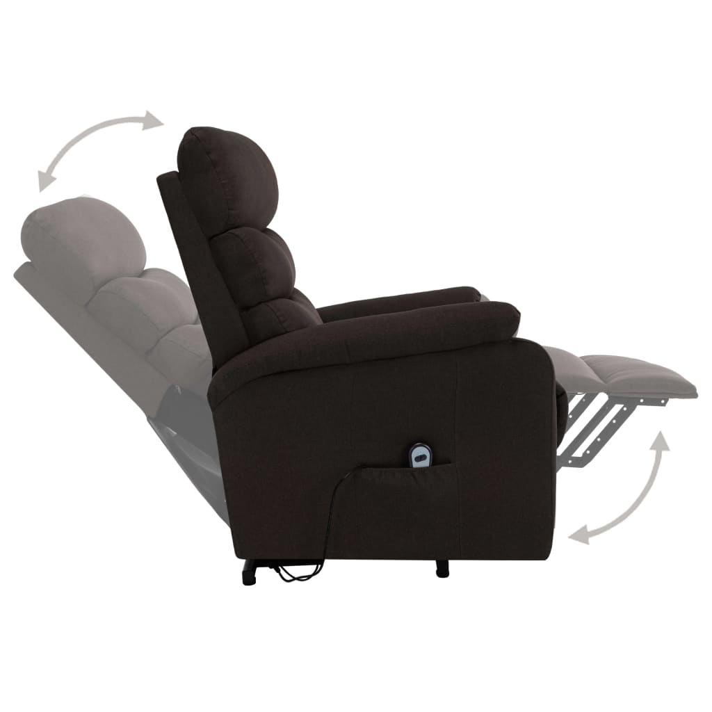 Fauteuil de massage Marron foncé Tissu - XIOS