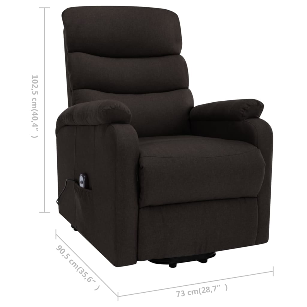 Fauteuil de massage Marron foncé Tissu - XIOS