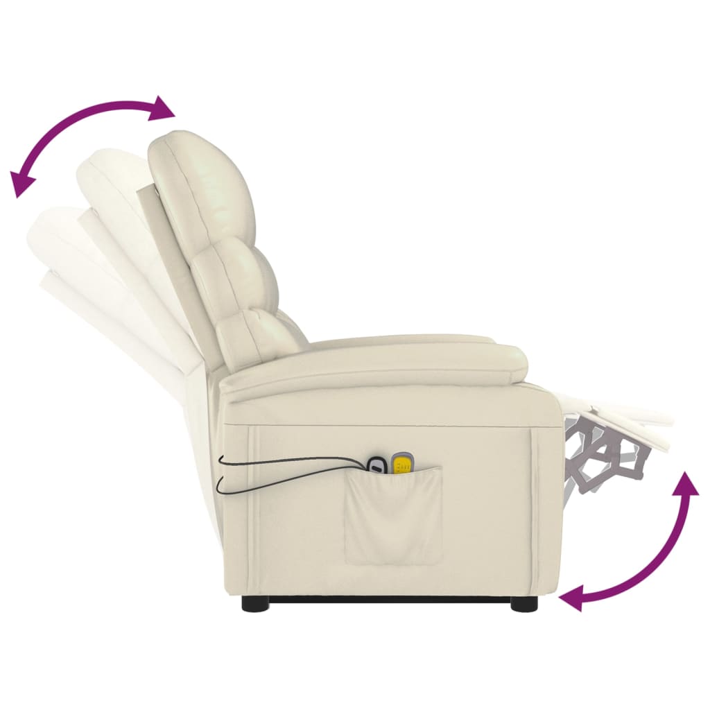 Fauteuil de massage Blanc crème Similicuir - XIOS