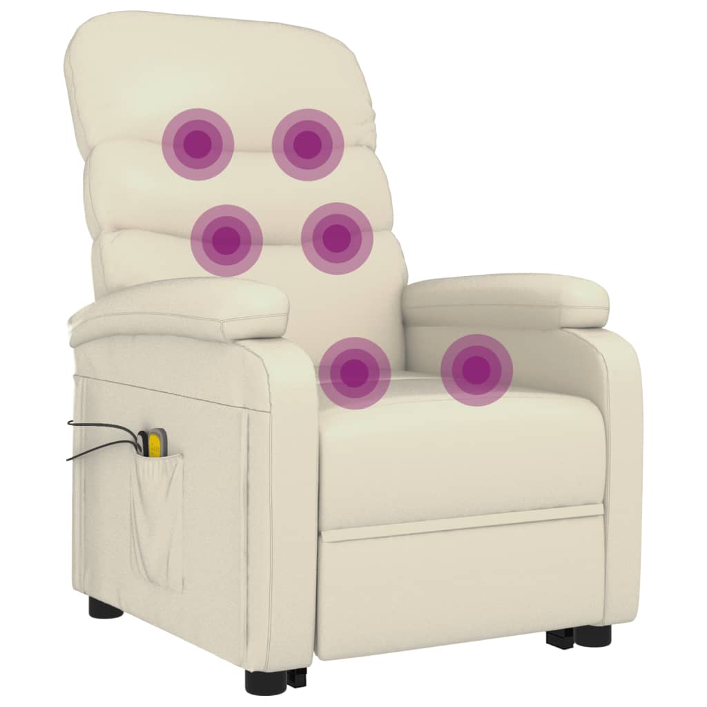 Fauteuil de massage Blanc crème Similicuir - XIOS