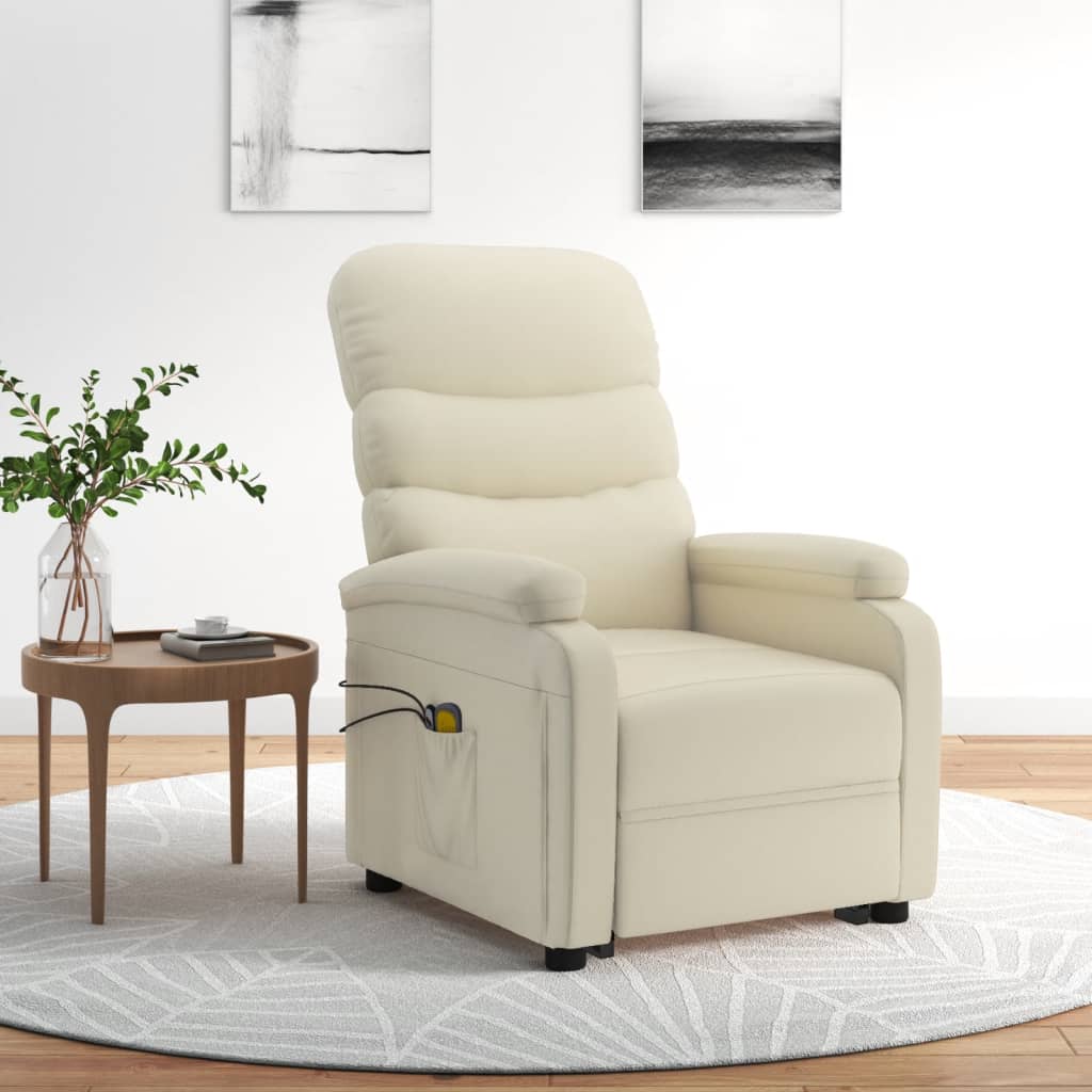 Fauteuil de massage Blanc crème Similicuir - XIOS