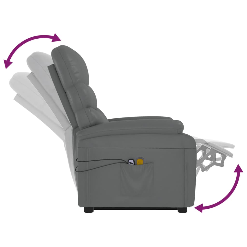 Fauteuil de massage Anthracite Similicuir - XIOS