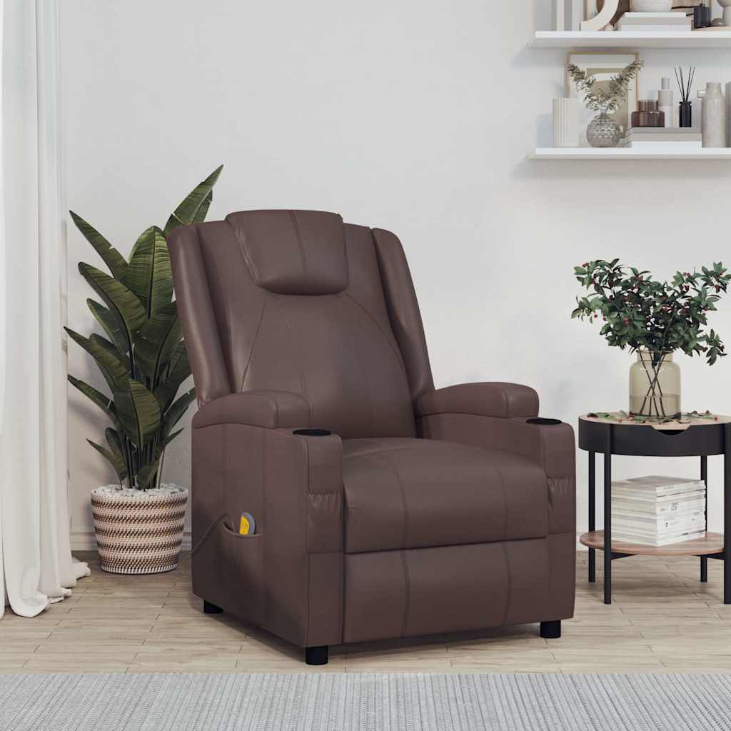 Fauteuil de massage Marron Similicuir - XIOS