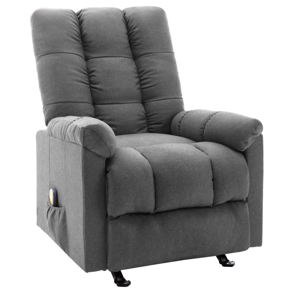 Fauteuil de massage inclinable Gris clair Tissu - XIOS