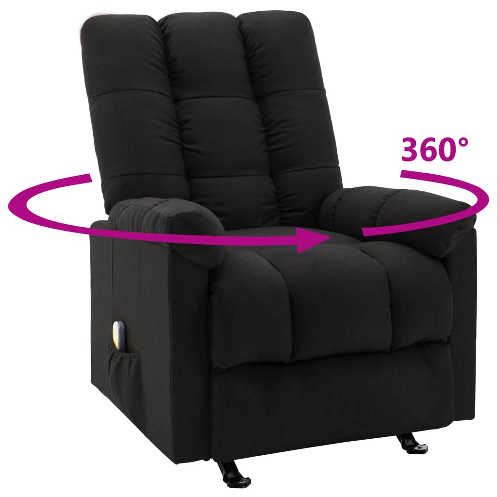 Fauteuil de massage inclinable Noir Tissu - XIOS