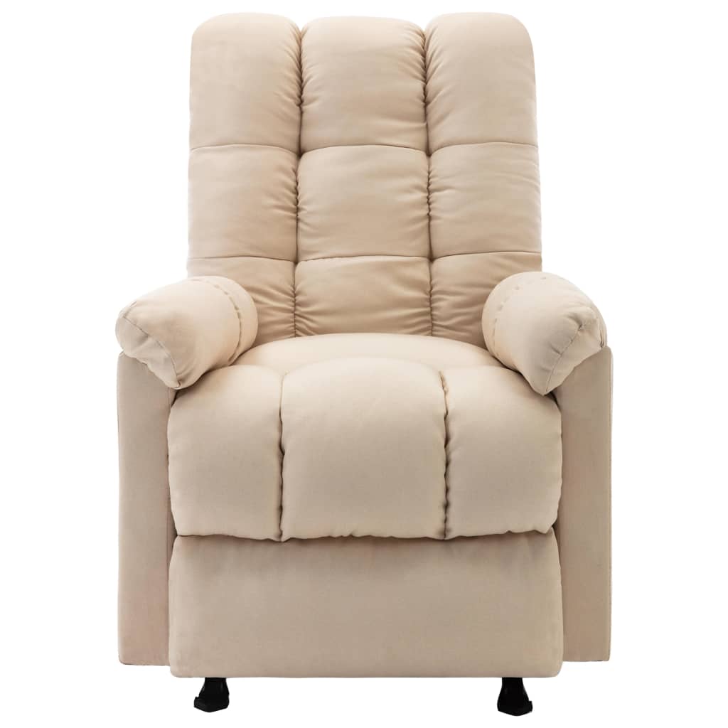 Fauteuil de massage inclinable Crème Tissu - XIOS