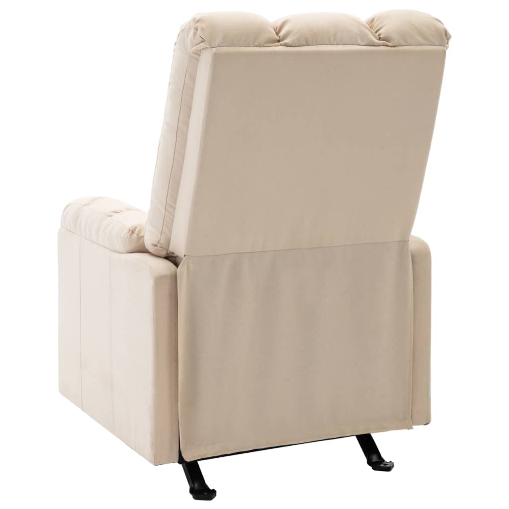 Fauteuil de massage inclinable Crème Tissu - XIOS