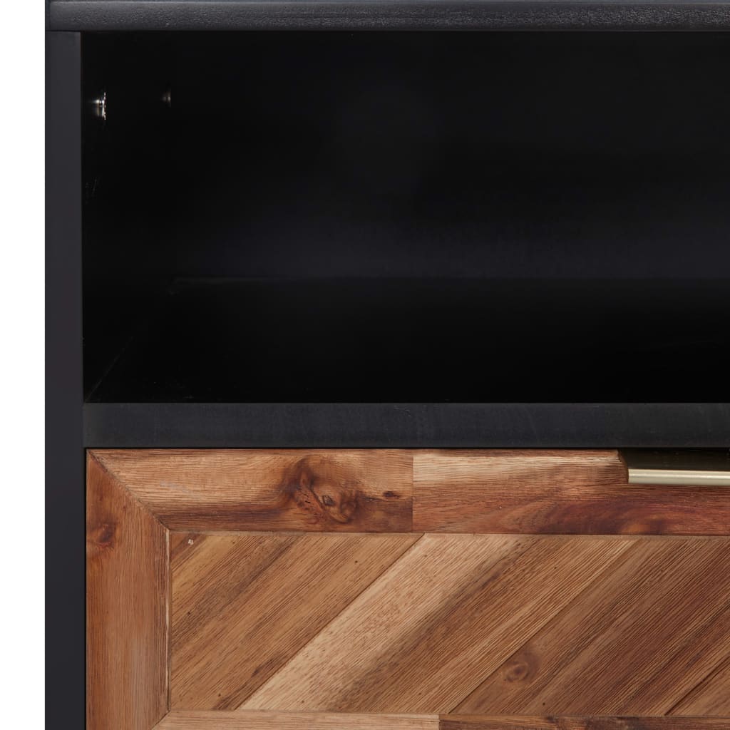 Meuble TV 100x35x45 cm Bois d'acacia massif et MDF - XIOS