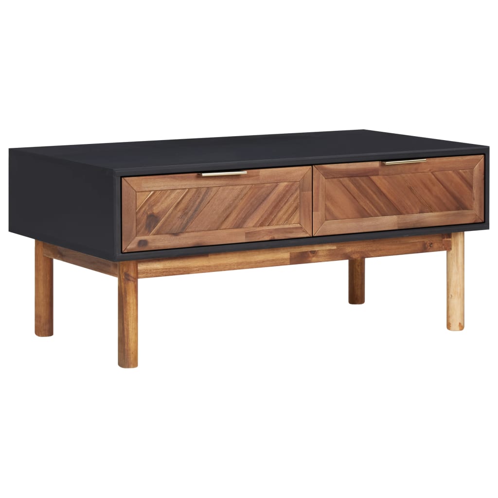 Table basse 90x50x40 cm Bois d'acacia massif et MDF - XIOS