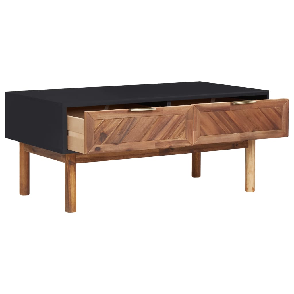 Table basse 90x50x40 cm Bois d'acacia massif et MDF - XIOS