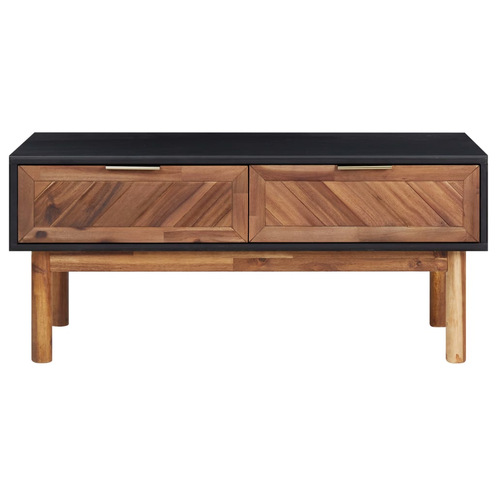 Table basse 90x50x40 cm Bois d'acacia massif et MDF - XIOS