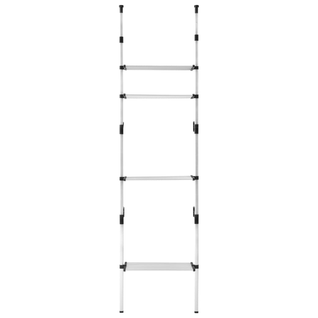 Système de garde-robe télescopique avec étagères Aluminium - XIOS