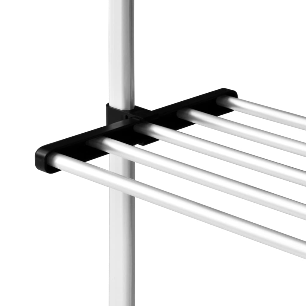 Système de garde-robe télescopique avec étagères Aluminium - XIOS