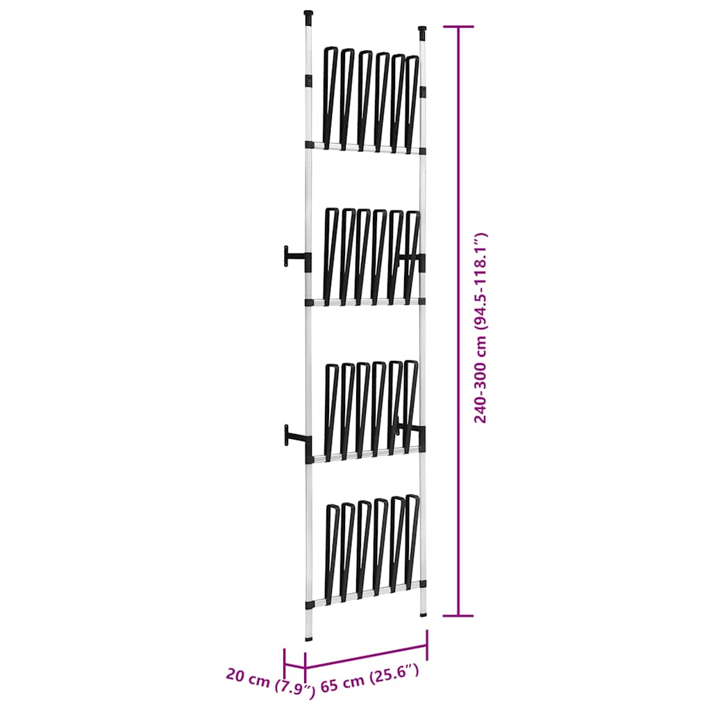 Étagère à bottes télescopique avec barres Aluminium - XIOS