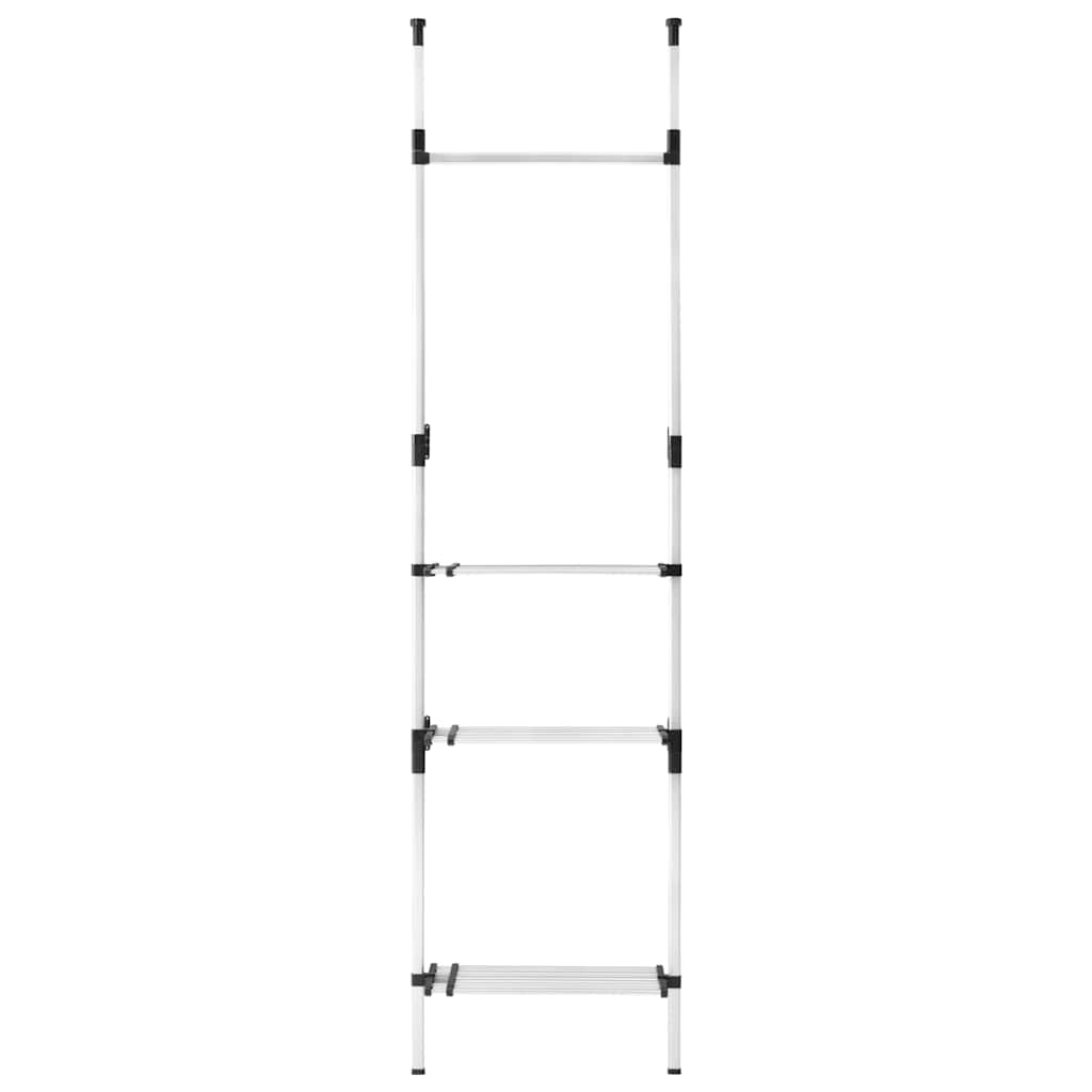 Système de garde-robe télescopique barres et étagère Aluminium - XIOS