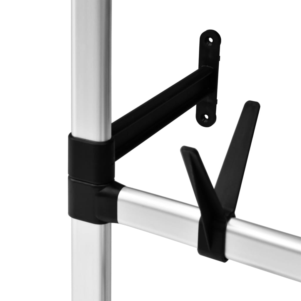 Système de garde-robe télescopique barres et étagère Aluminium - XIOS