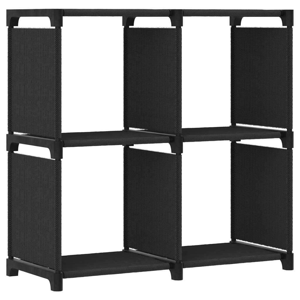 Étagère d'affichage 4 cubes Noir 69x30x72,5 cm Tissu - XIOS