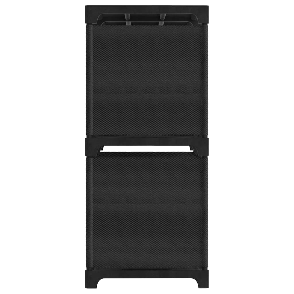 Étagère d'affichage 4 cubes Noir 69x30x72,5 cm Tissu - XIOS