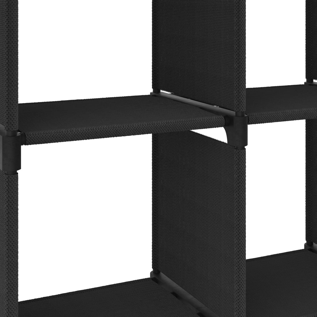 Étagère d'affichage 4 cubes Noir 69x30x72,5 cm Tissu - XIOS