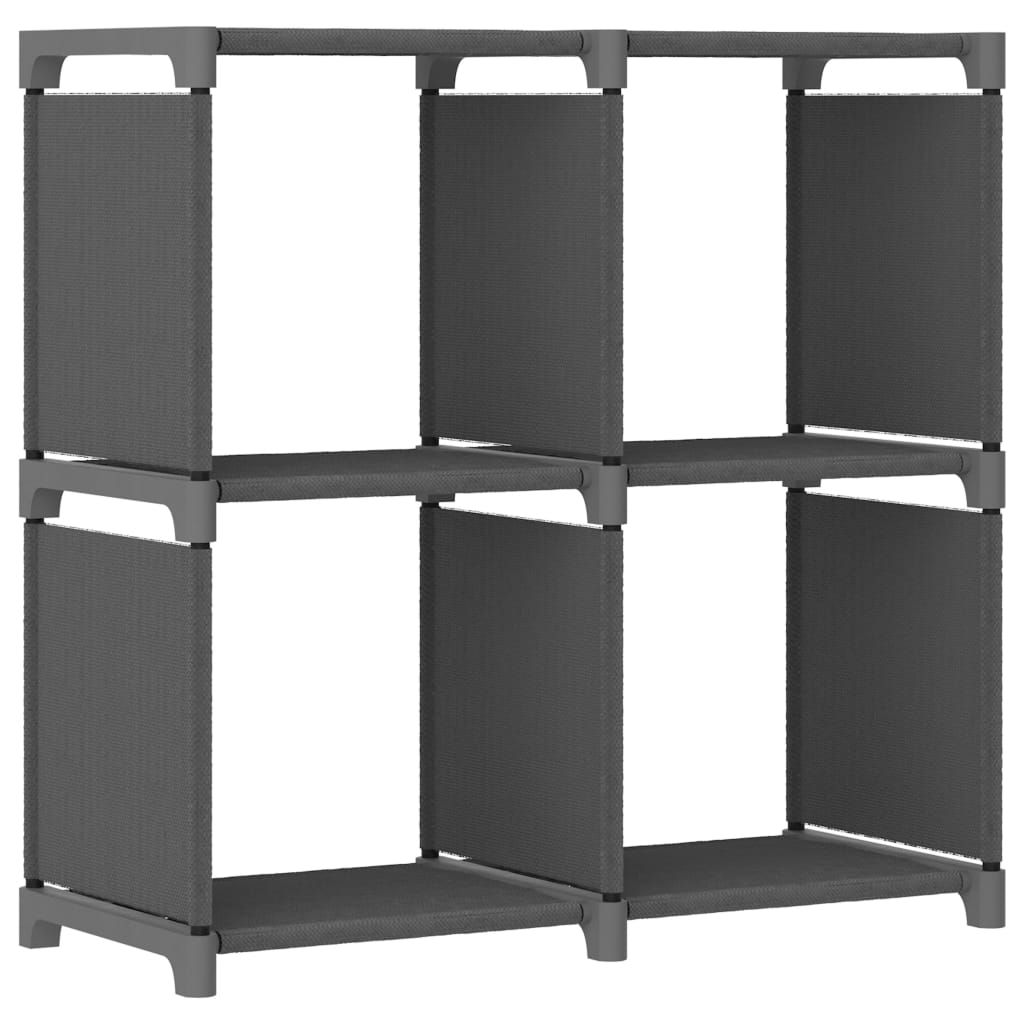 Étagère d'affichage 4 cubes Gris 69x30x72,5 cm Tissu - XIOS
