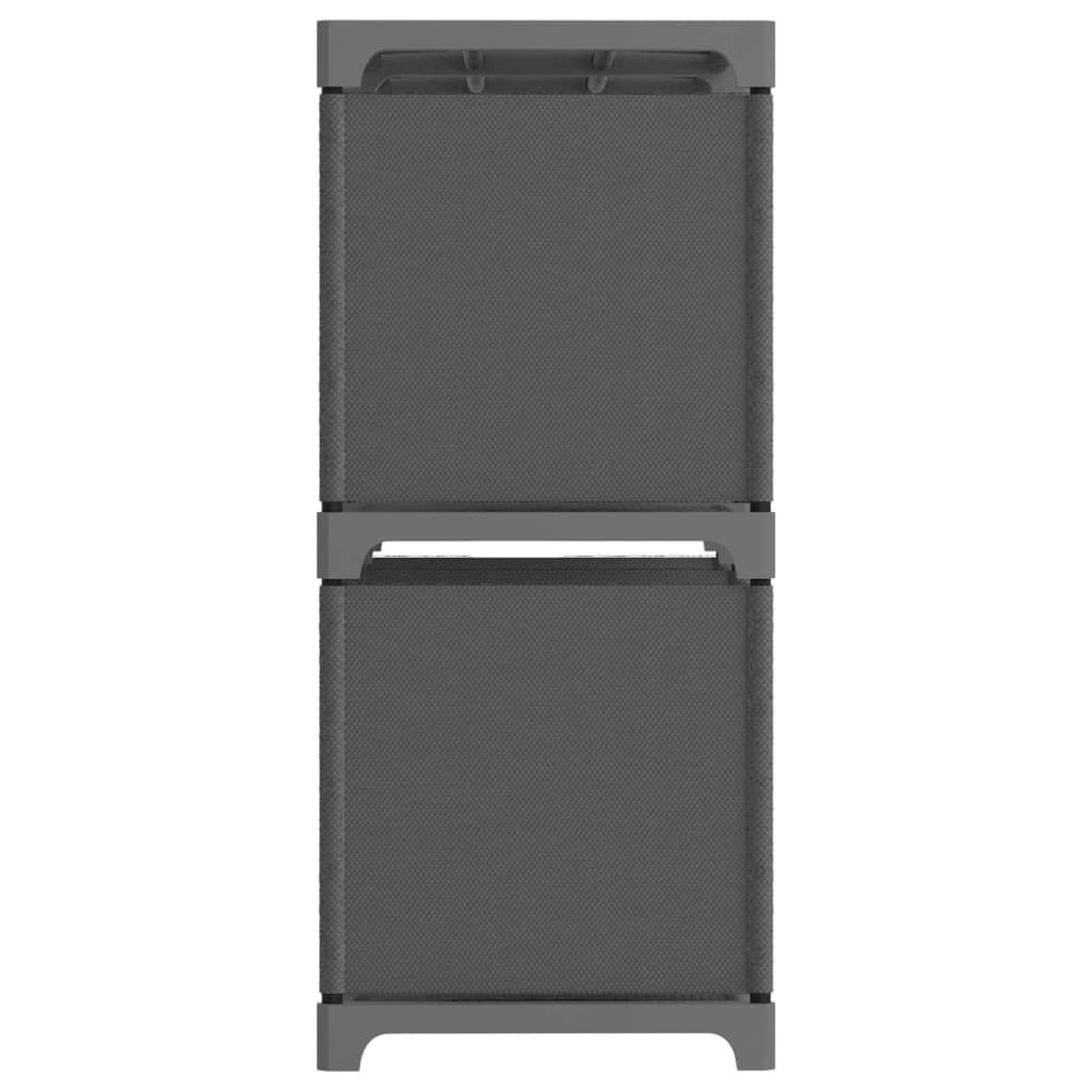Étagère d'affichage 4 cubes Gris 69x30x72,5 cm Tissu - XIOS
