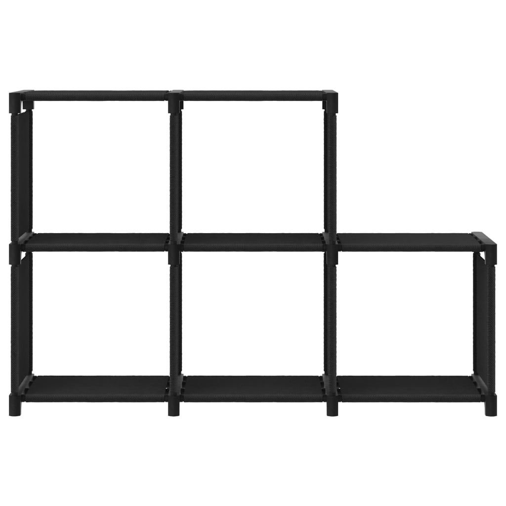 Étagère d'affichage 5 cubes Noir 103x30x72,5 cm Tissu - XIOS