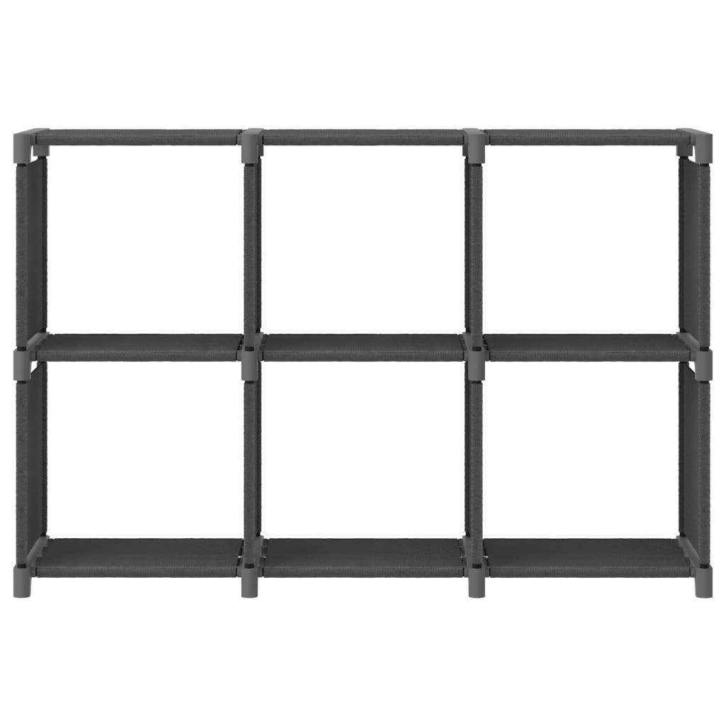 Étagère d'affichage 6 cubes Gris 103x30x72,5 cm Tissu - XIOS
