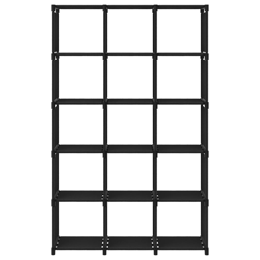 Étagère d'affichage 15 cubes Noir 103x30x175,5 cm Tissu - XIOS