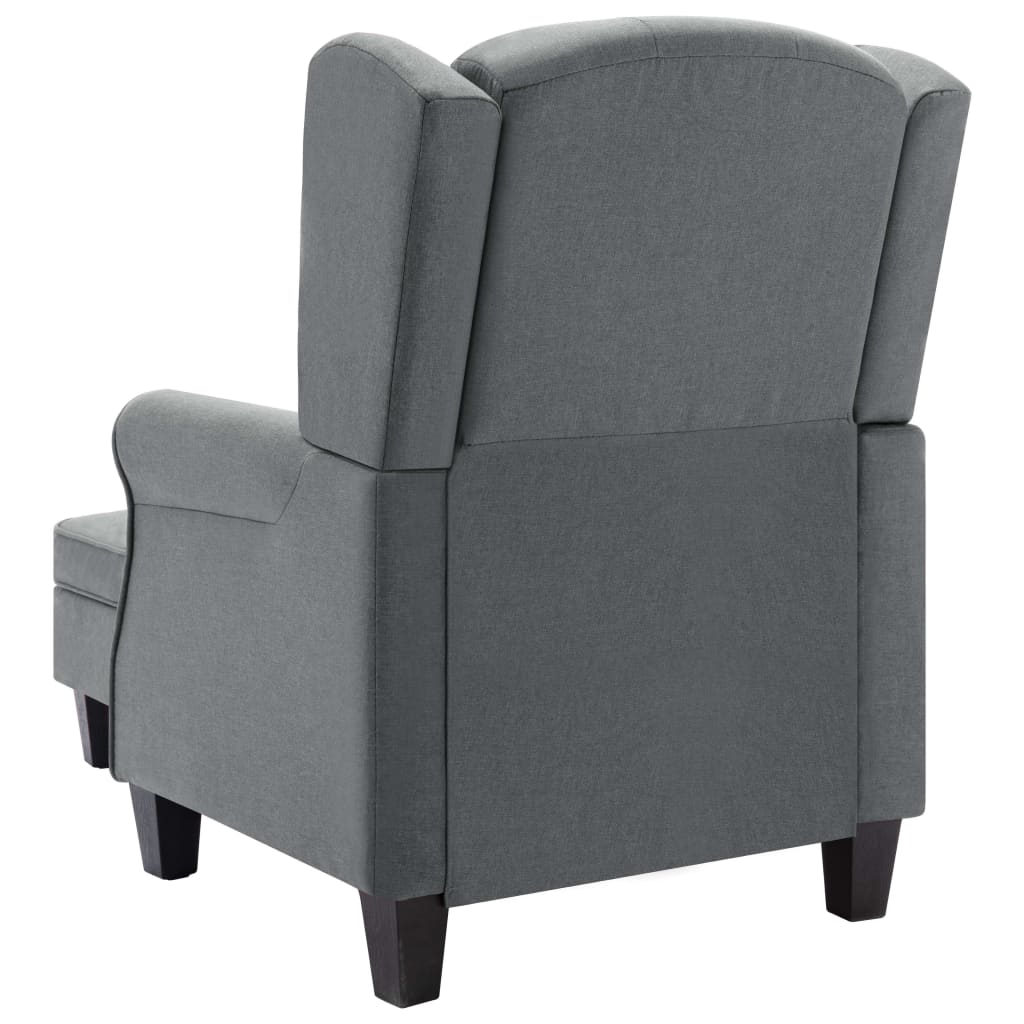 Fauteuil avec repose-pied Gris clair Tissu - XIOS