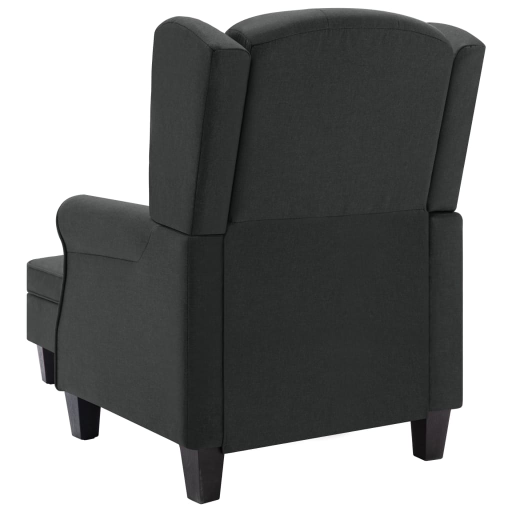 Fauteuil avec repose-pied Gris foncé Tissu - XIOS