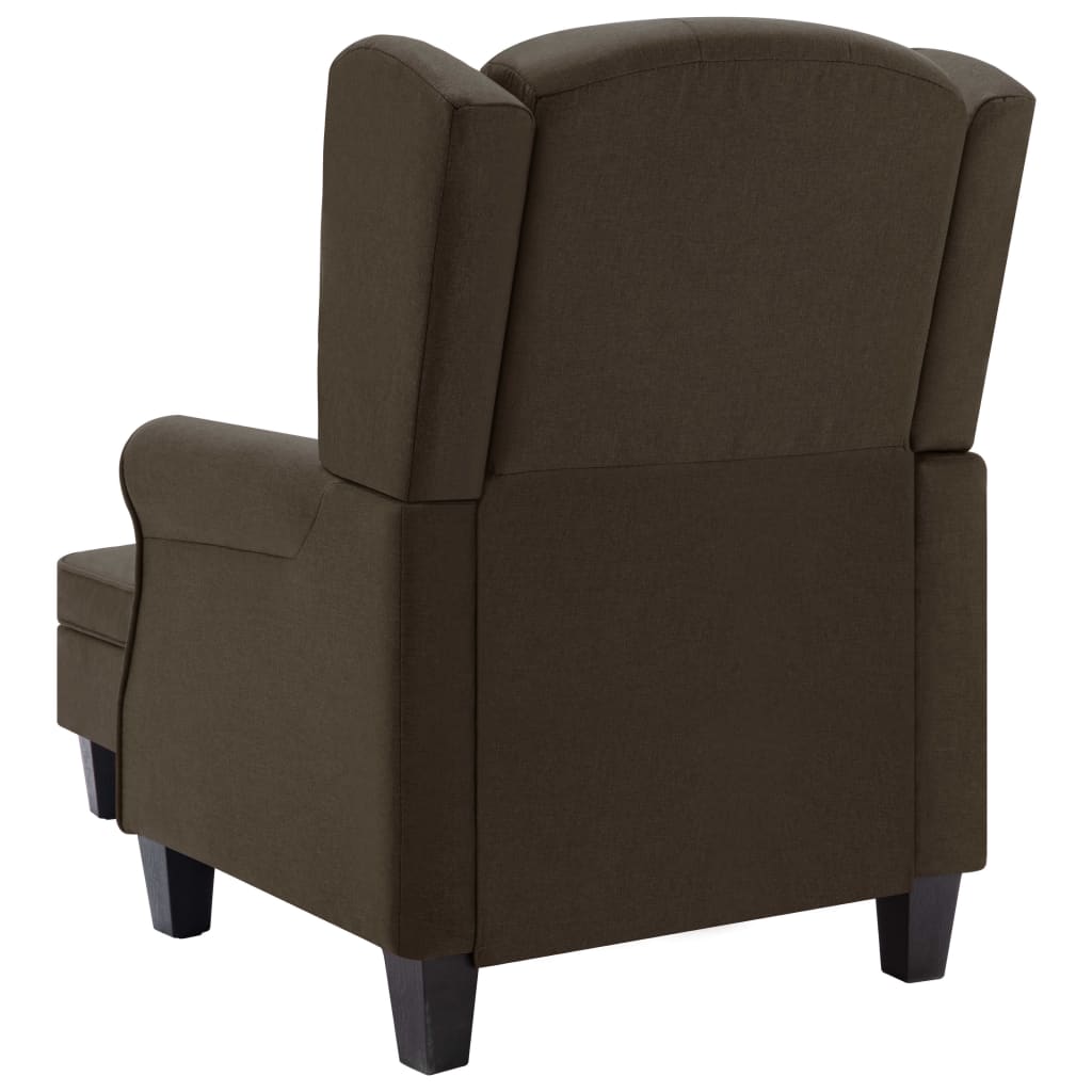 Fauteuil avec repose-pied Marron Tissu - XIOS