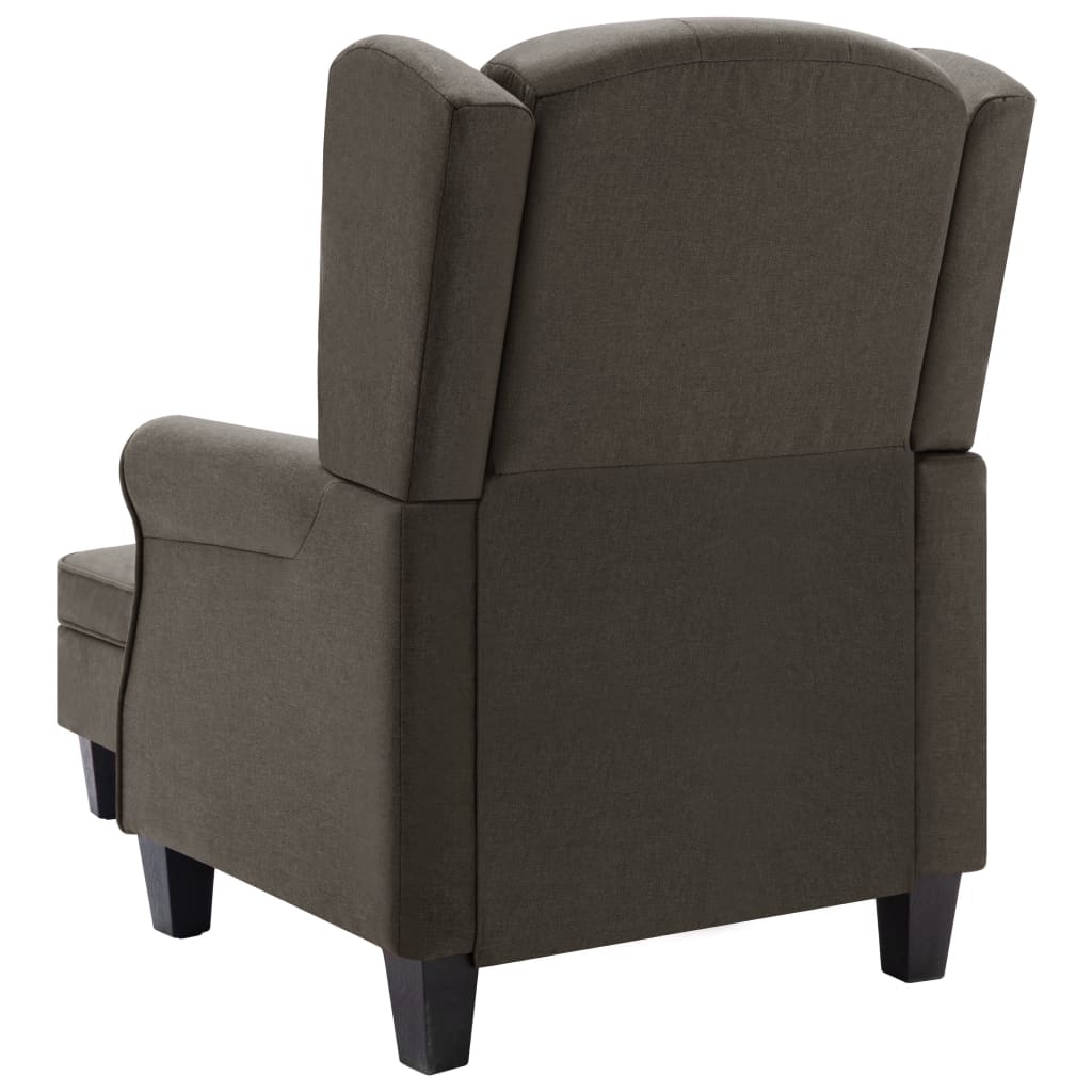 Fauteuil avec repose-pied Taupe Tissu - XIOS