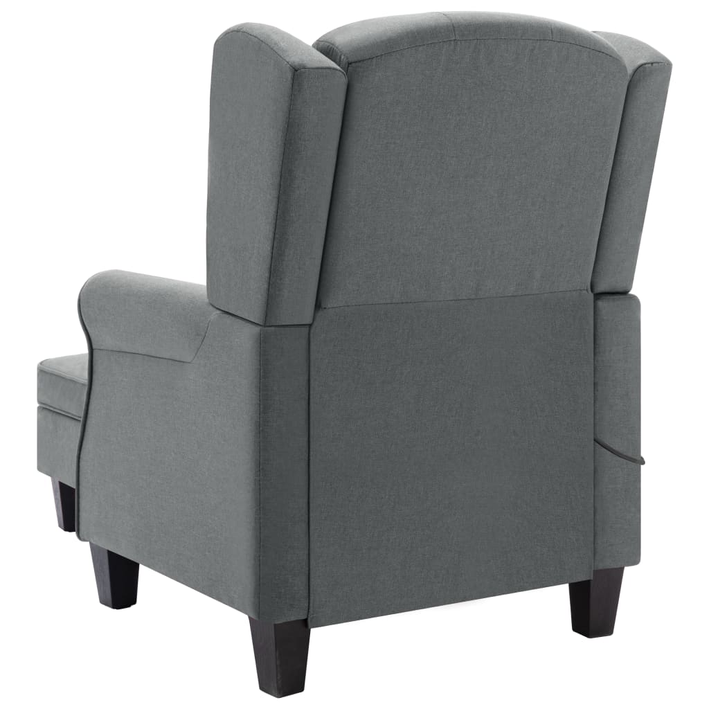 Fauteuil de massage avec repose-pied Gris clair Tissu - XIOS