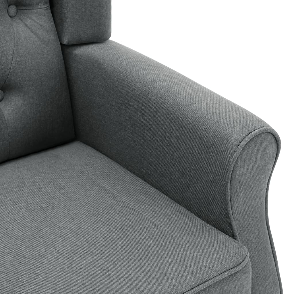 Fauteuil de massage avec repose-pied Gris clair Tissu - XIOS