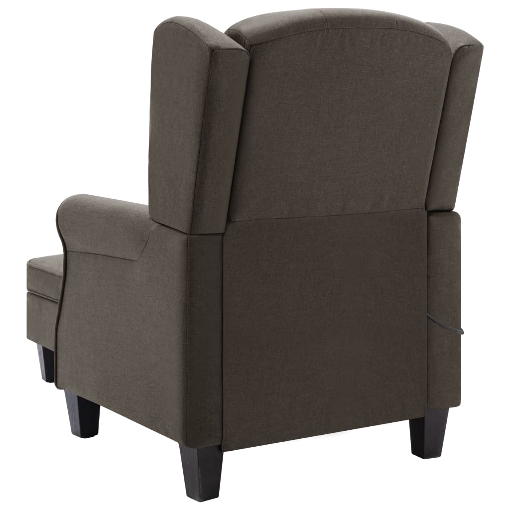 Fauteuil de massage avec repose-pied Taupe Tissu - XIOS