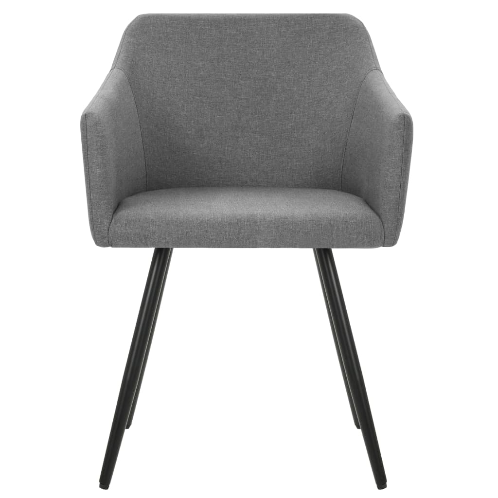 Chaises à manger lot de 2 gris clair tissu - XIOS