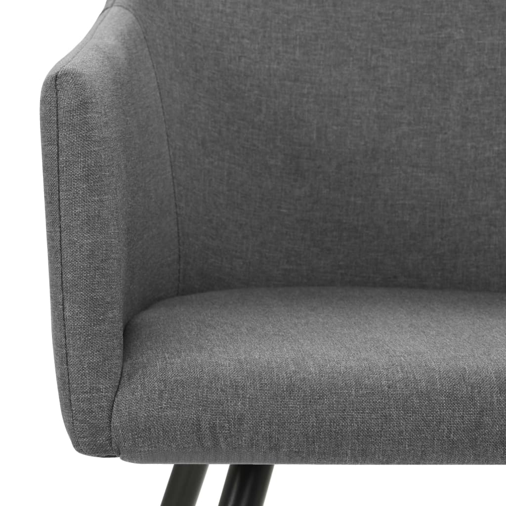 Chaises à manger lot de 2 gris clair tissu - XIOS