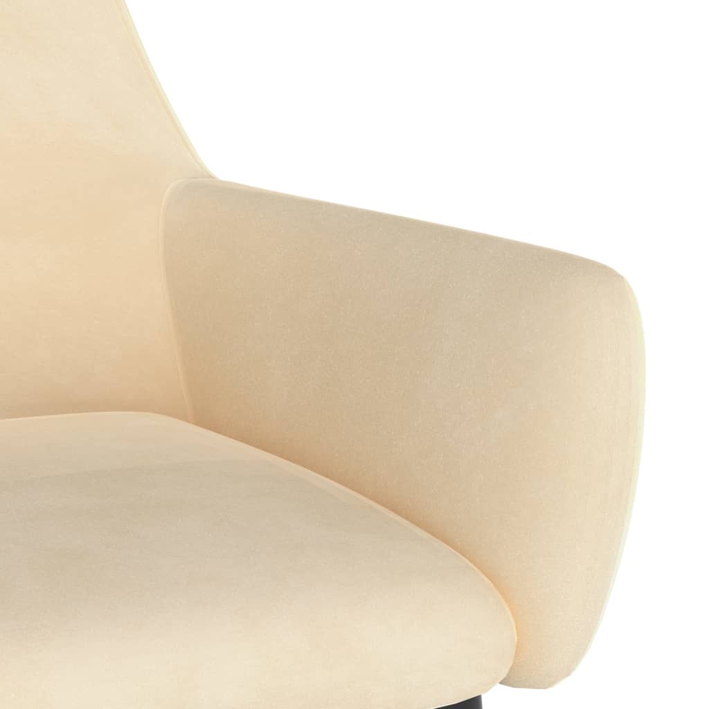 Chaises à manger lot de 2 Crème Velours - XIOS