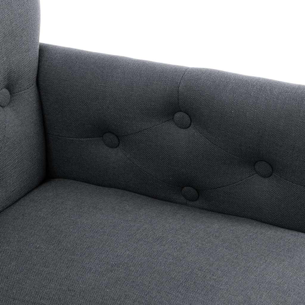 Chaise de salle à manger avec accoudoirs Gris Tissu - XIOS