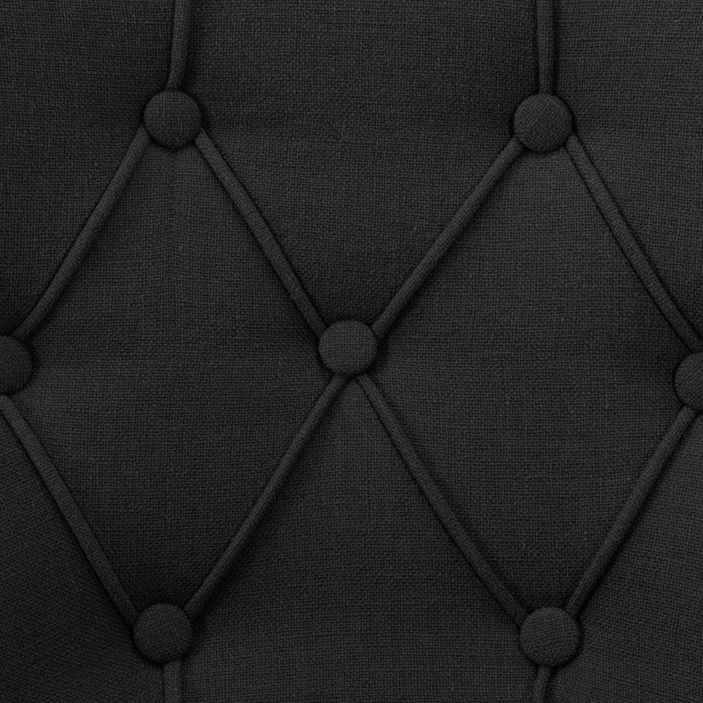 Chaises à manger lot de 2 noir tissu - XIOS