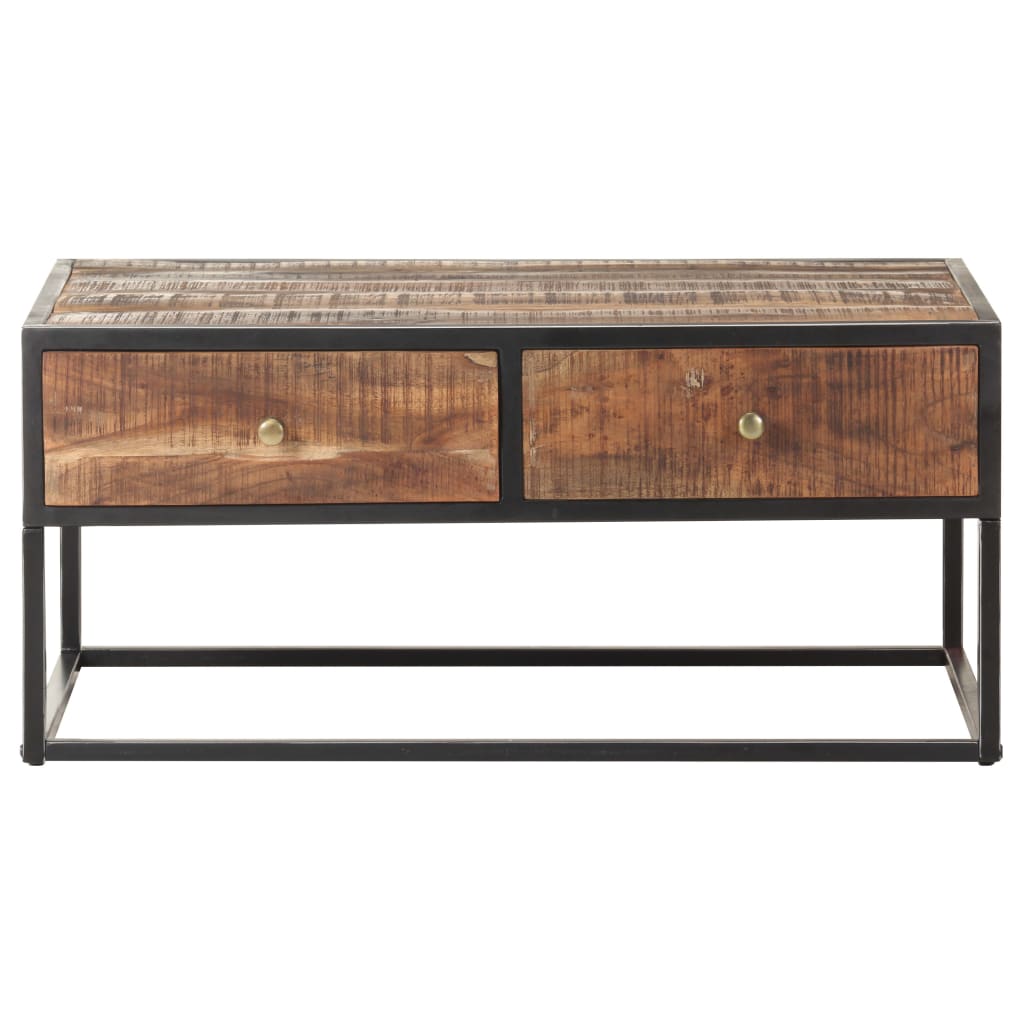 Table basse 90x50x40 cm Bois d'acacia brut - XIOS