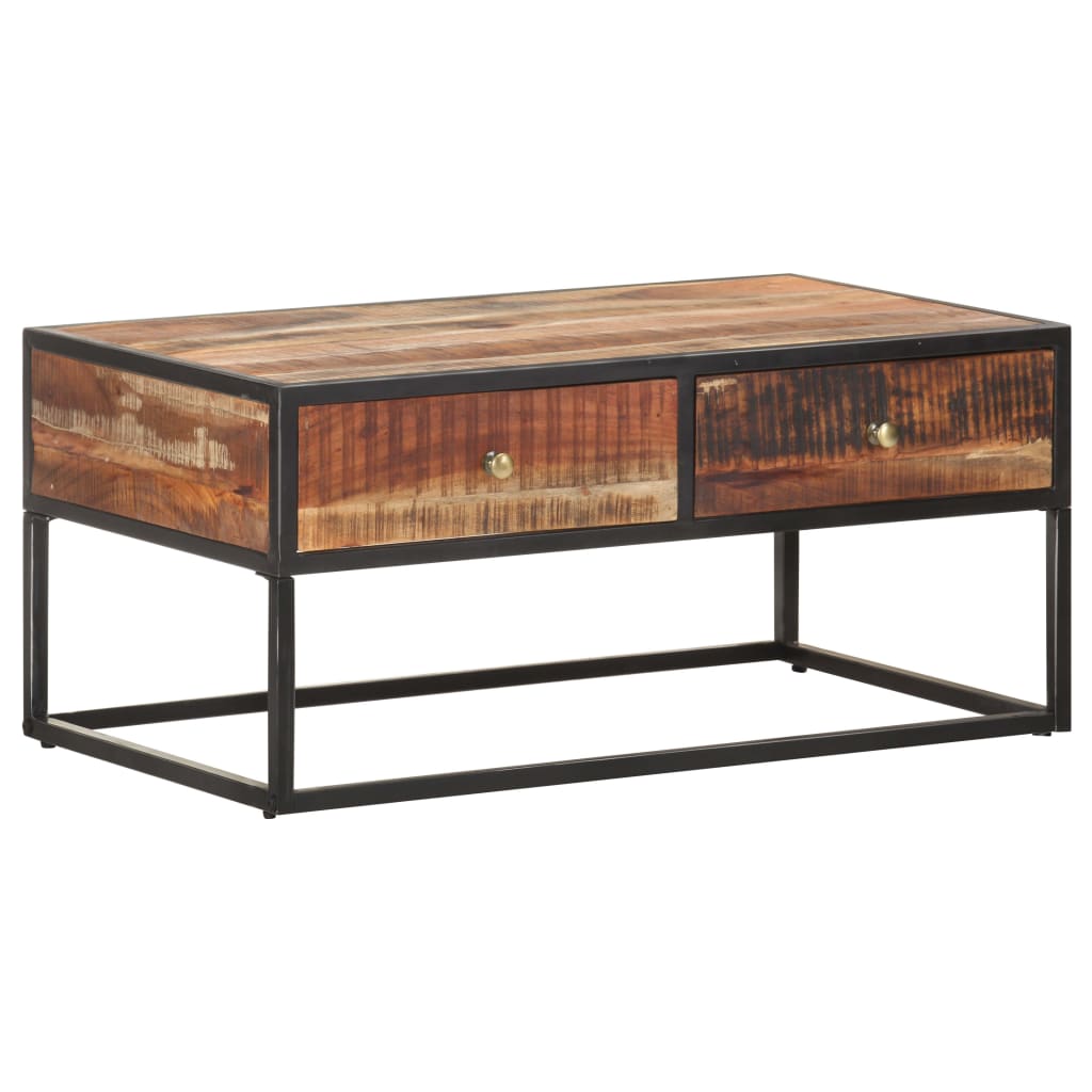 Table basse 90x50x40 cm Bois d'acacia brut - XIOS